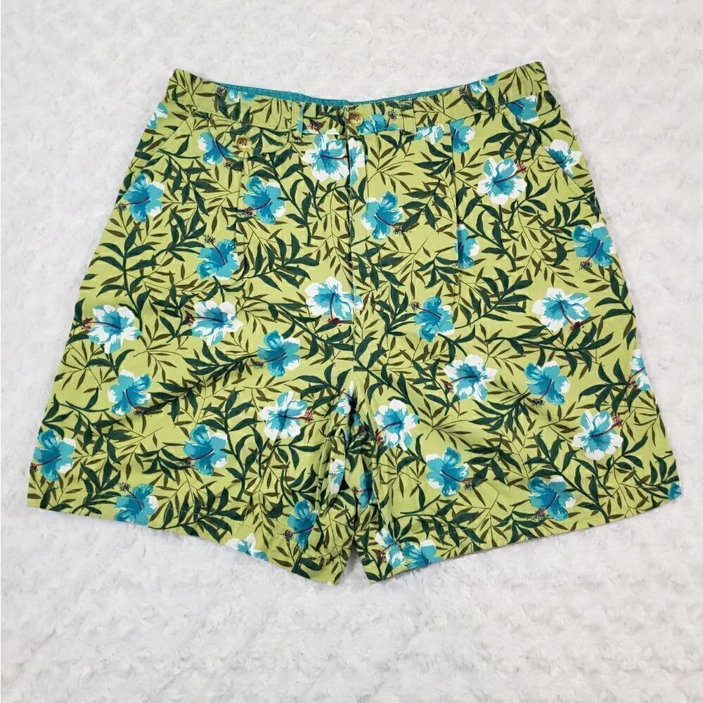 Vintage 90s Tropical print floral shorts